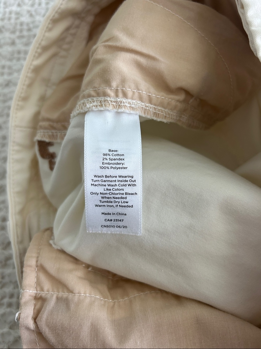Talbots Relaxed Chino Pants in Beige and Cream - Picture 4 of 8